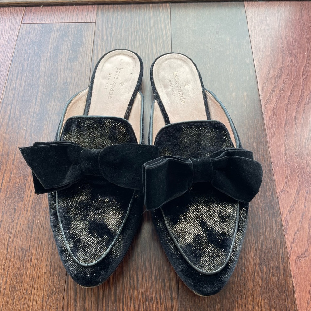 Kate Spade Velvet Carnegie Mules